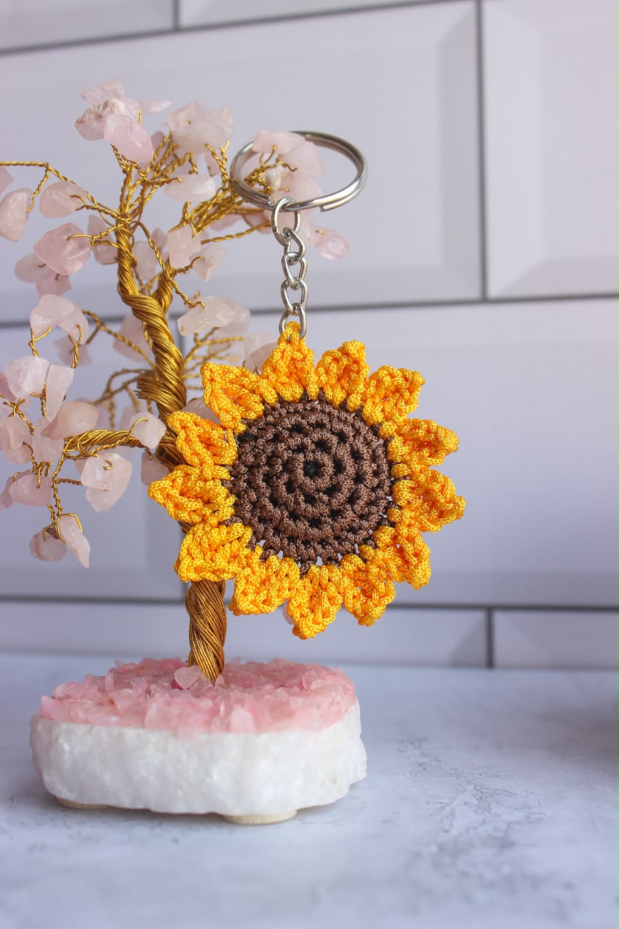 Sunflower Keychain